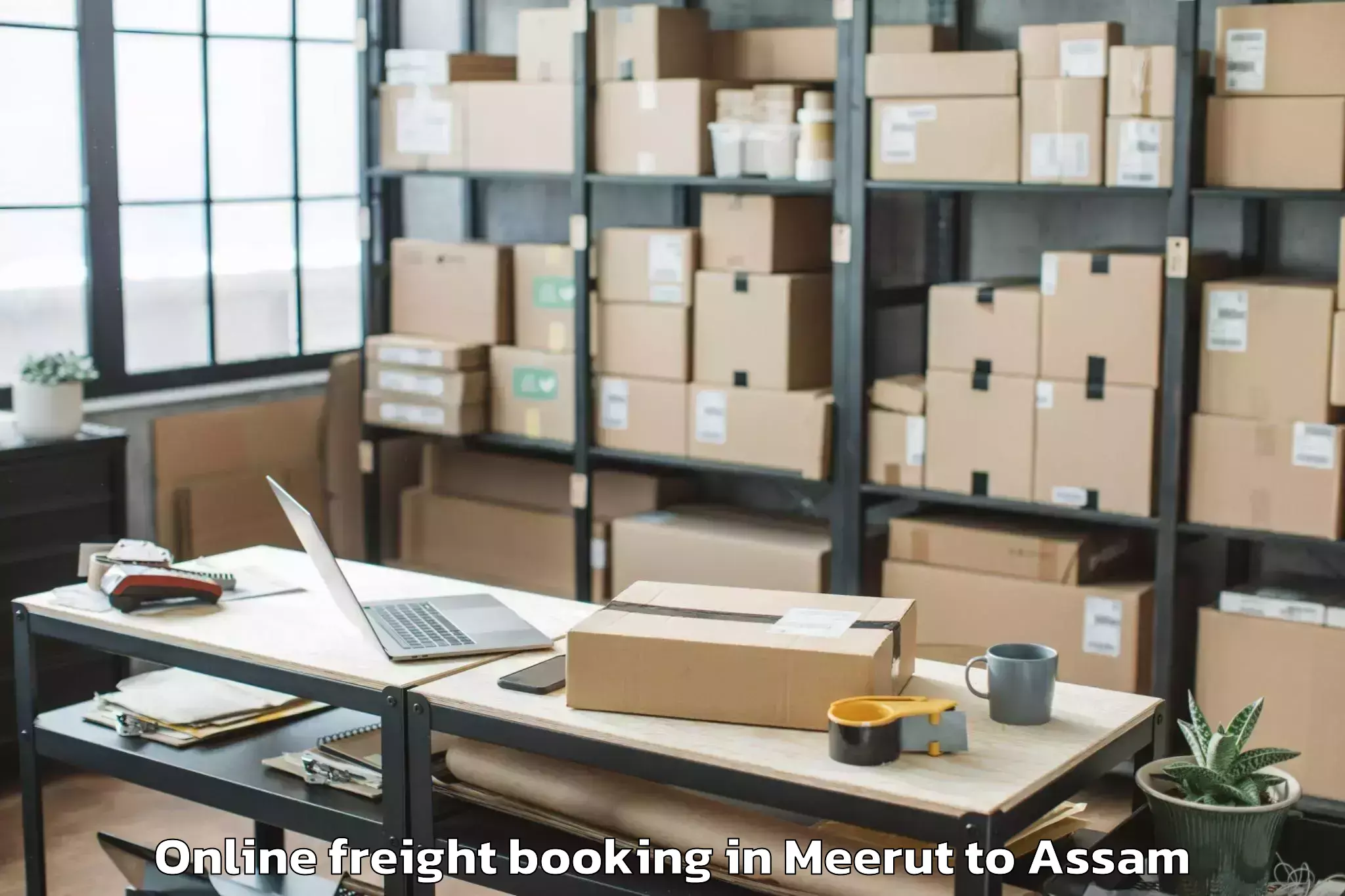 Reliable Meerut to Gossaigaon Pt Online Freight Booking